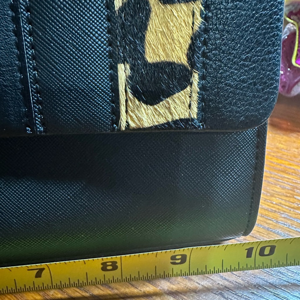 Dune London Black and Leopard HandBag unbranded shoulder strap included - Picture 5 of 6